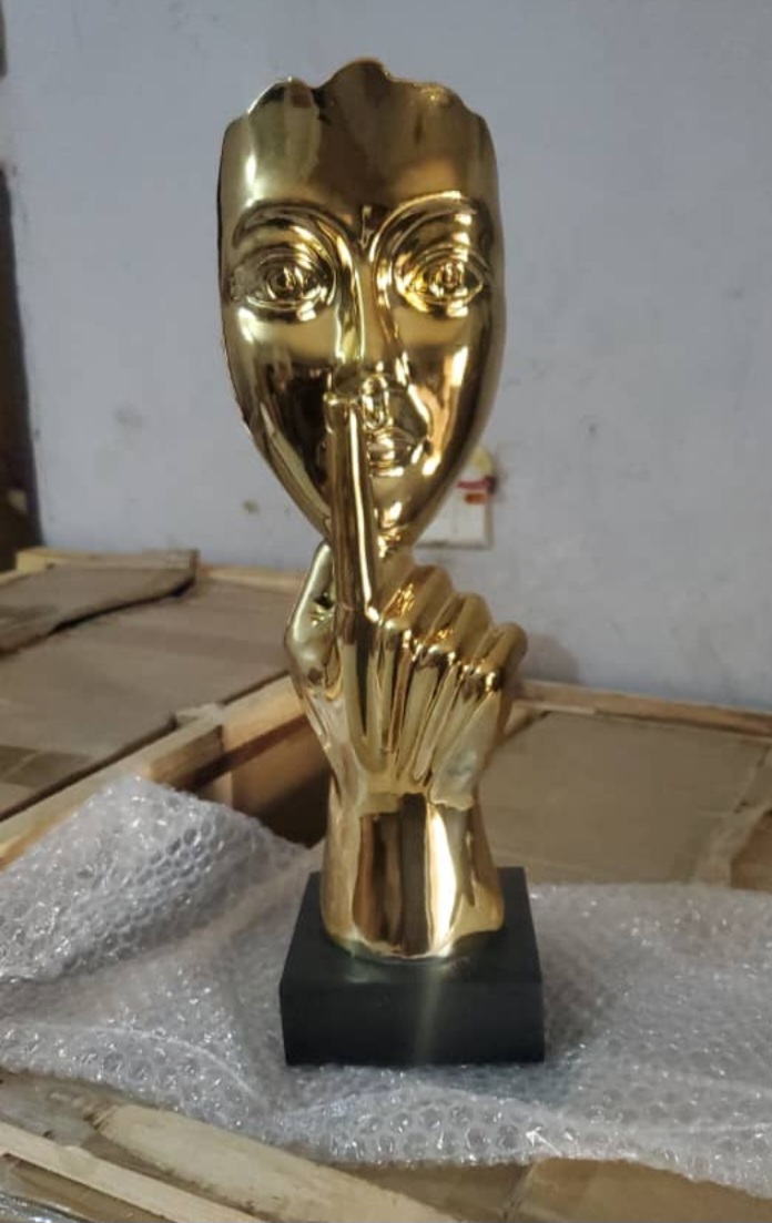 Golden Silence Abstract Sculpture